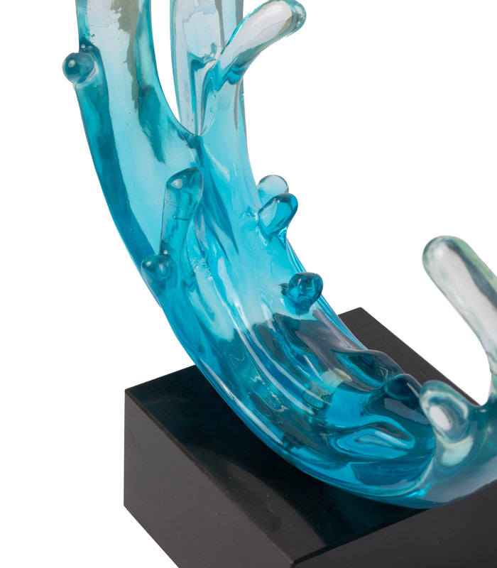 Aqua wave sculpture