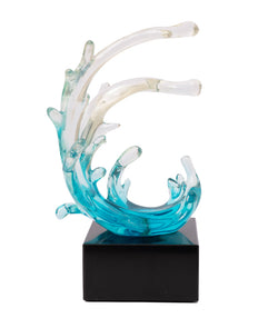 Aqua wave sculpture