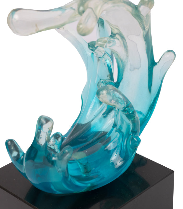 Aqua wave sculpture