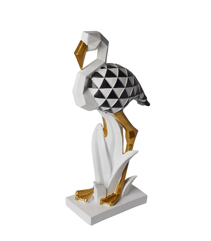 Checkered Flamingo Sculpture