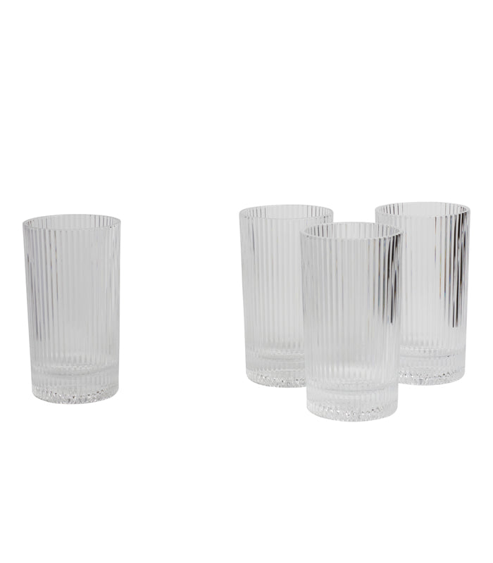 Combler ribbed Tall glasses - Set of 4