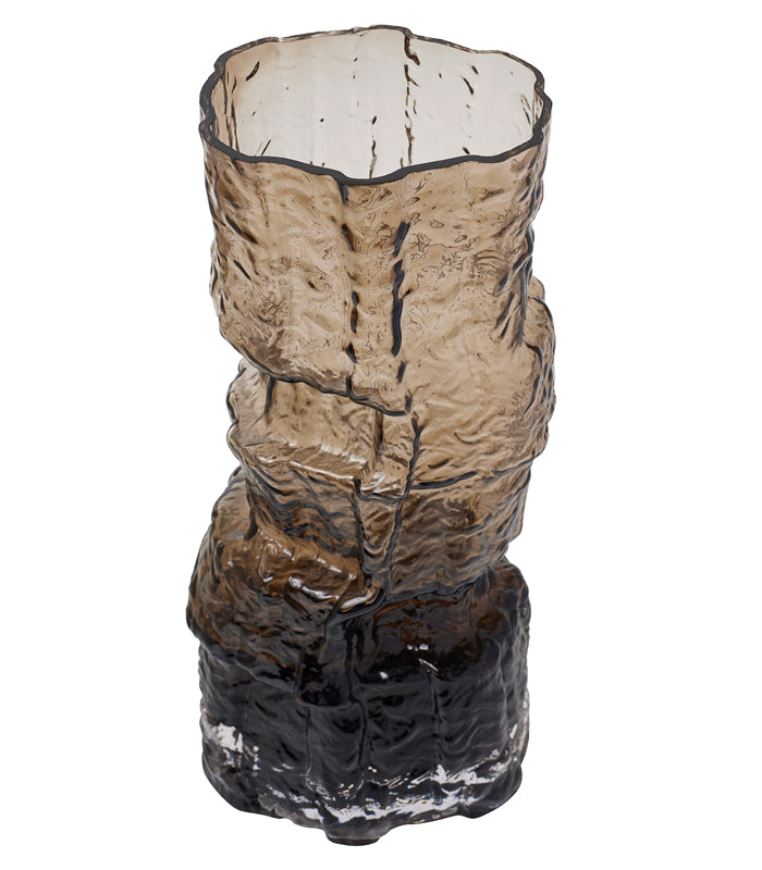 Crinkle Glass Vase