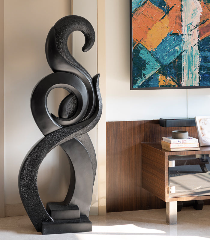 Eternity Abstract Sculpture - Black