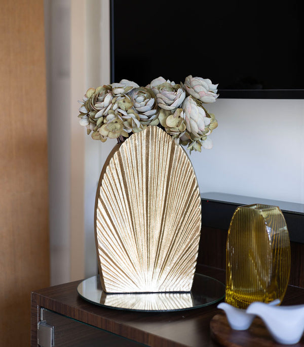 Gold Palm Vase